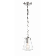 Voss 1 Light 5.75" Pendant in Polished Nickel
