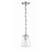 Voss 1 Light 5.75" Pendant in Polished Nickel