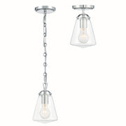 Voss 1 Light 5.75" Pendant in Polished Nickel