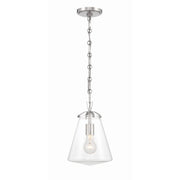Voss 1 Light 8.25" Pendant in Polished Nickel