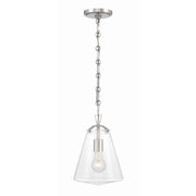 Voss 1 Light 8.25" Pendant in Polished Nickel