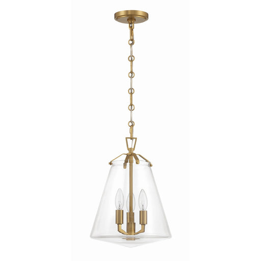 Voss 3 Light 11" Pendant in Luxe Gold