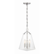 Voss 3 Light 11" Pendant in Polished Nickel
