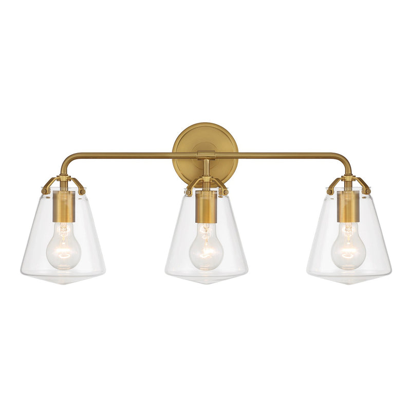 Voss 3 Light 25" Bathroom Vanity in Luxe Gold