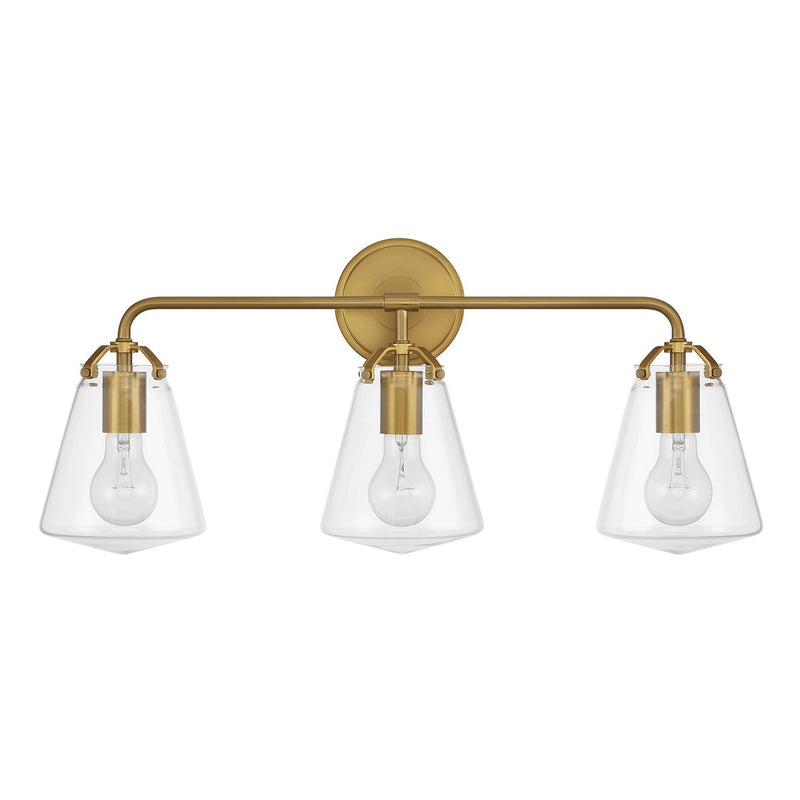 Voss 3 Light 25" Bathroom Vanity in Luxe Gold