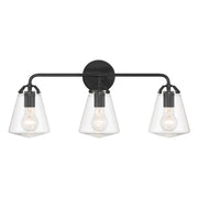 Voss 3 Light 25" Bathroom Vanity in Matte Black