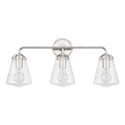 Voss 3 Light 25" Bathroom Vanity in Polished Nickel