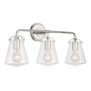 Voss 3 Light 25" Bathroom Vanity in Polished Nickel