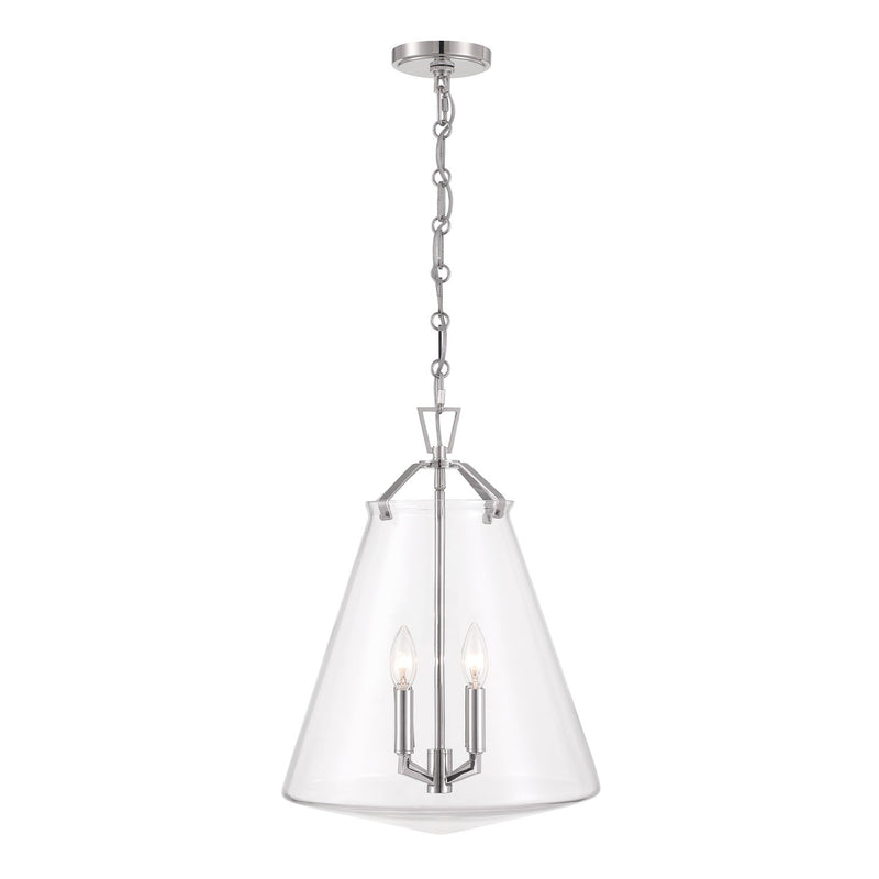 Voss 4 Light 15.25" Pendant in Polished Nickel