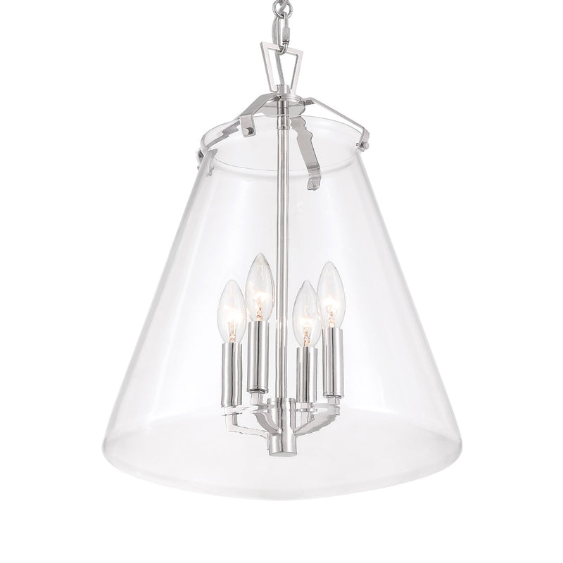 Voss 4 Light 15.25" Pendant in Polished Nickel