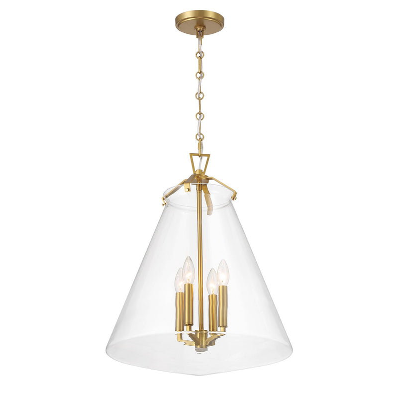 Voss 4 Light 18" Pendant in Luxe Gold