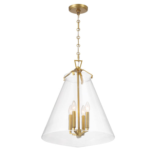Voss 4 Light 18" Pendant in Luxe Gold