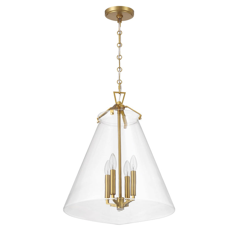 Voss 4 Light 18" Pendant in Luxe Gold