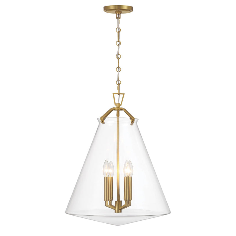 Voss 4 Light 18" Pendant in Luxe Gold