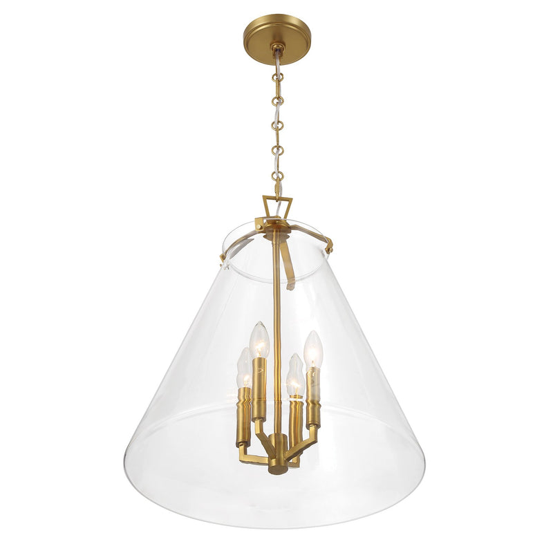 Voss 4 Light 18" Pendant in Luxe Gold
