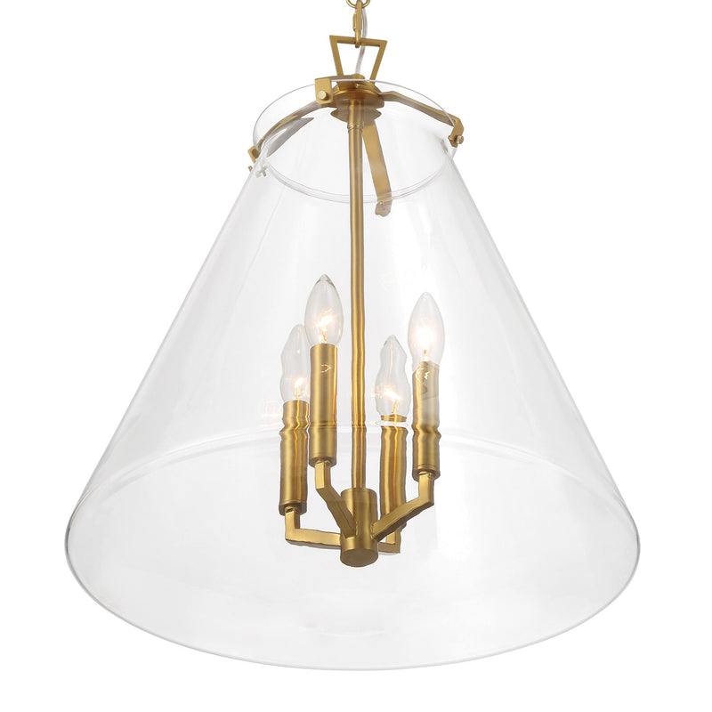 Voss 4 Light 18" Pendant in Luxe Gold
