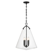 Voss 4 Light 18" Pendant in Matte Black