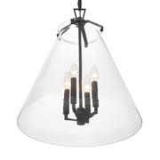 Voss 4 Light 18" Pendant in Matte Black