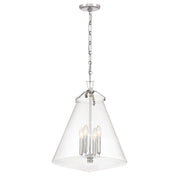 Voss 4 Light 18" Pendant in Polished Nickel