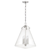Voss 4 Light 18" Pendant in Polished Nickel