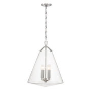 Voss 4 Light 18" Pendant in Polished Nickel