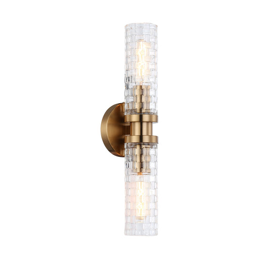 Weaver 2-Light Wall Sconce in Aged Gold Brass