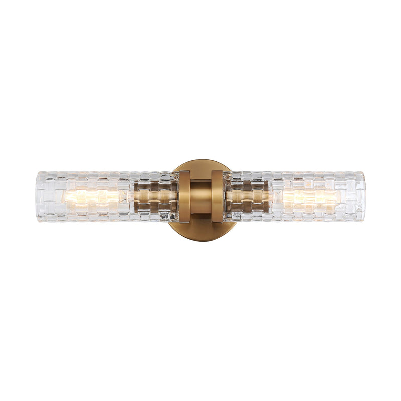 Weaver 2-Light Wall Sconce in Aged Gold Brass