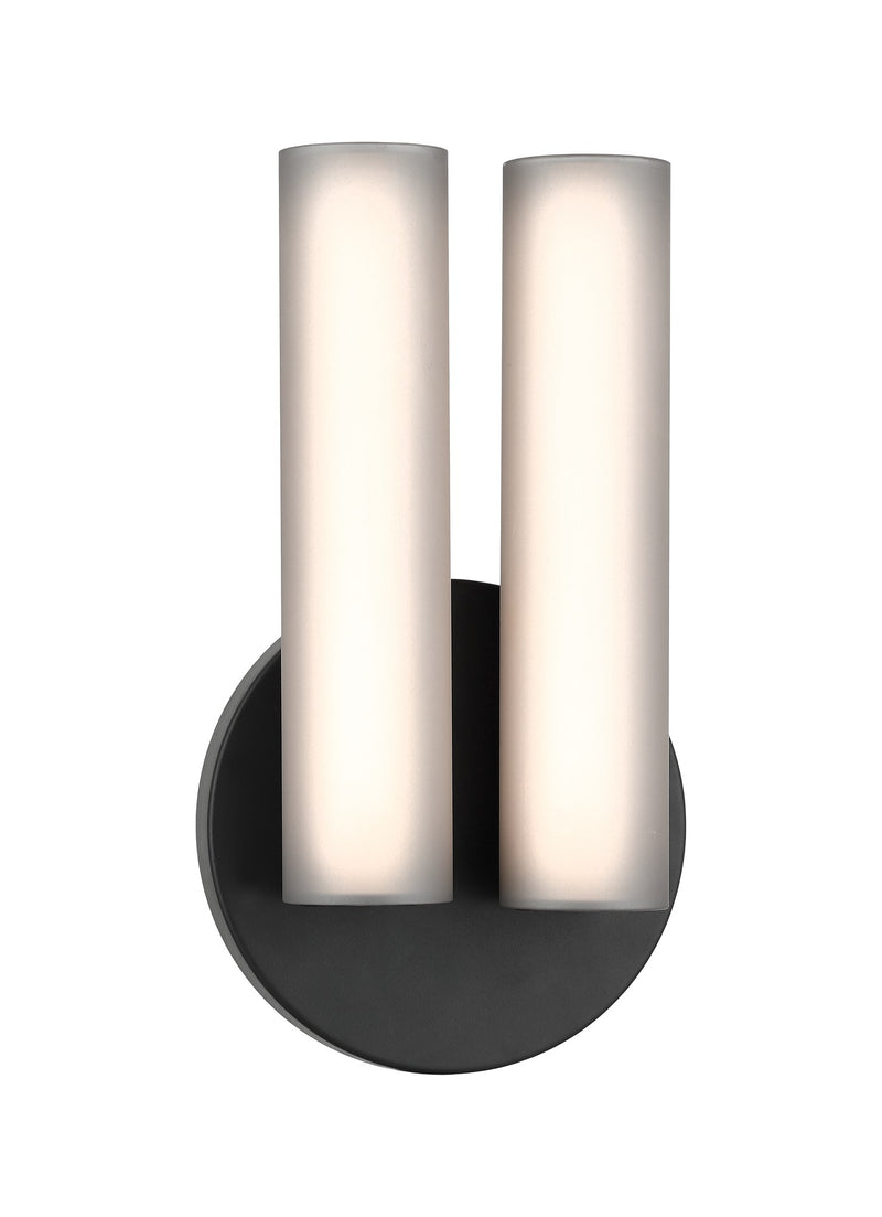 Axis 13" Tall 2-Light Wall Sconce in Matte Black