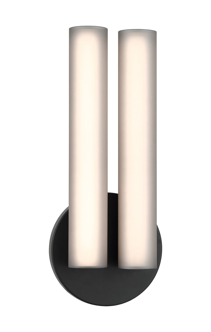 Axis 17" Tall 2-Light Wall Sconce in Matte Black