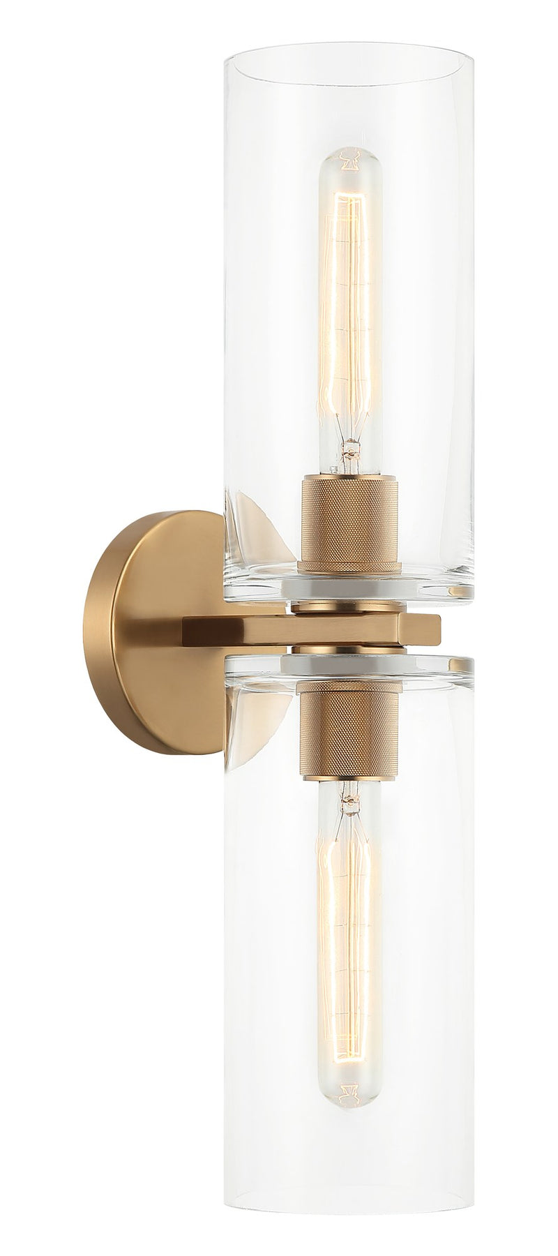 Lincoln 2-Light Wall Sconce in Aged Gold Brass