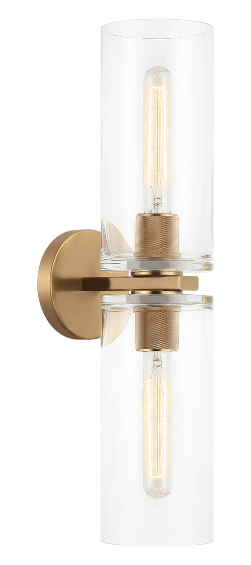Lincoln 2-Light Wall Sconce in Aged Gold Brass