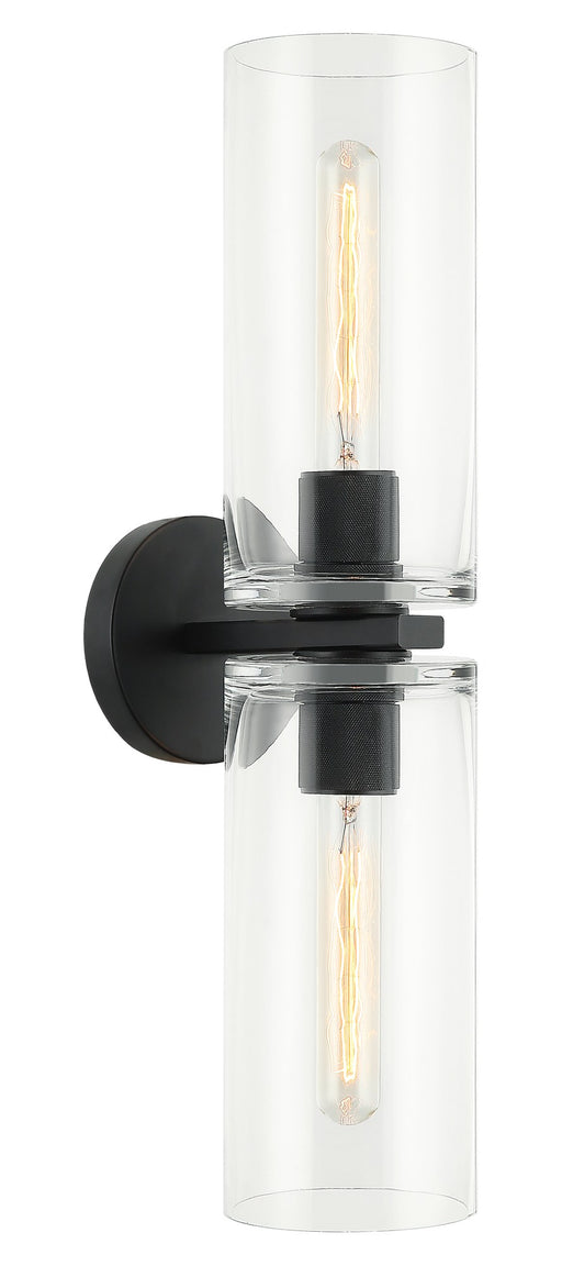 Lincoln 2-Light Wall Sconce in Matte Black