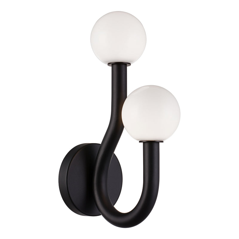 Joelle 2-Light Wall Sconce in Matte Black