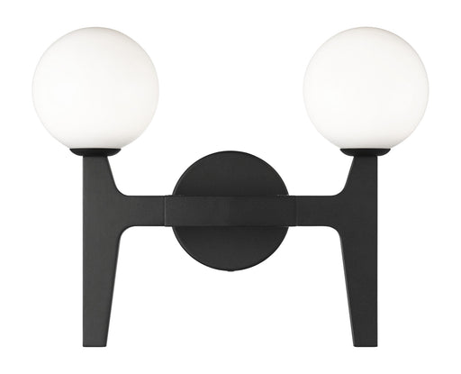 Scriben 2-Light Wall Sconce in Matte Black