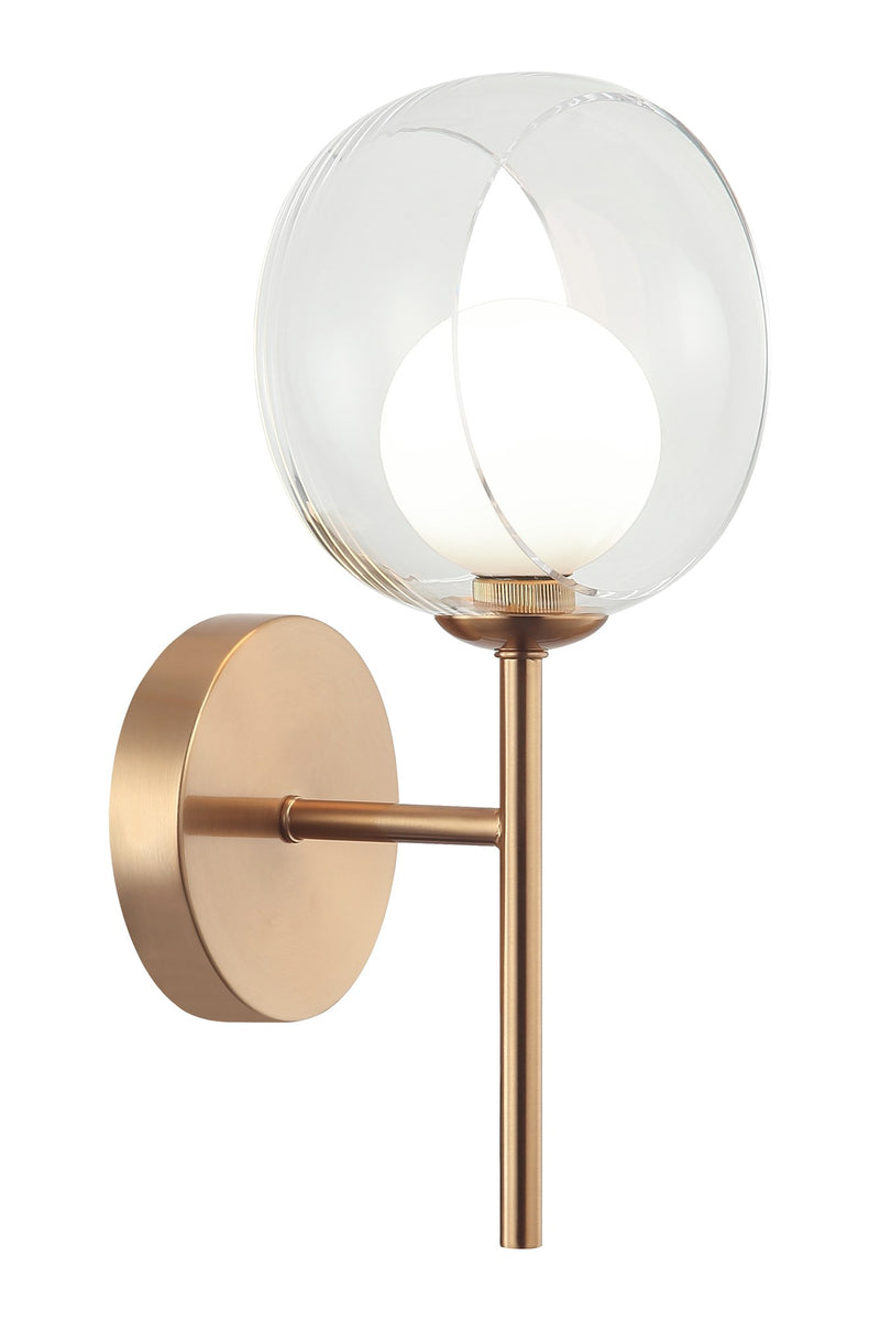 Delcia Wall Sconce in Aged Gold Brass