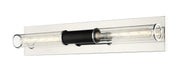 Tubo 2-Light Bath Vanity Light in Matte Black / Chrome