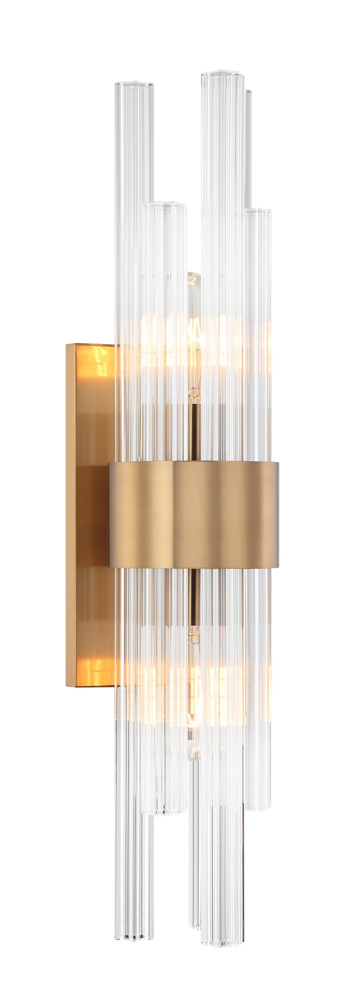 Kellan 24" Tall 2-Light Wall Sconce in Aged Gold Brass