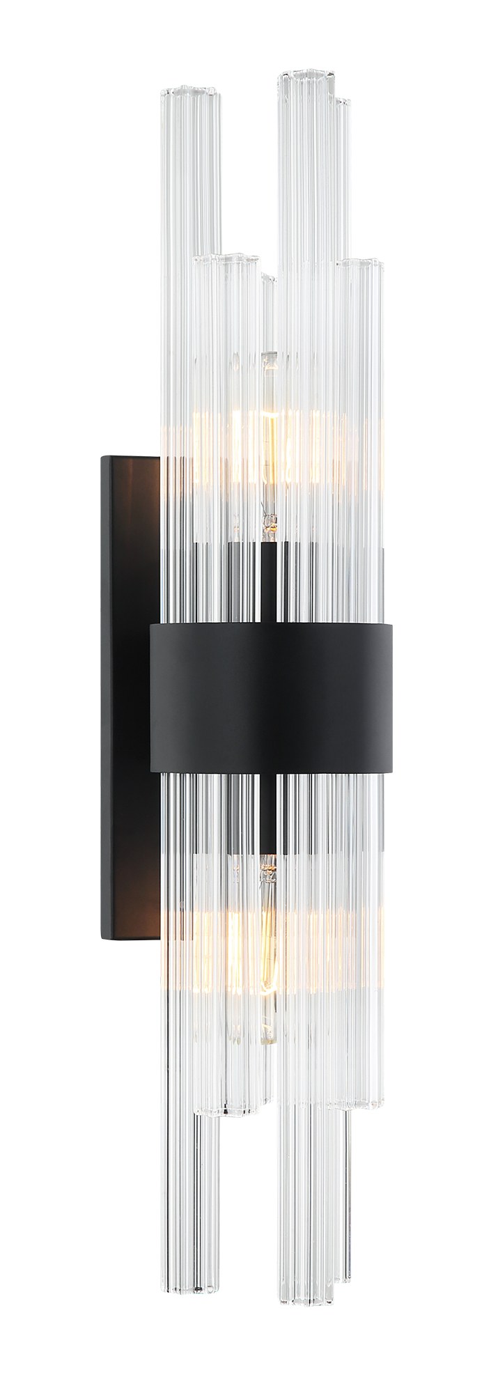 Kellan 24" Tall 2-Light Wall Sconce in Matte Black