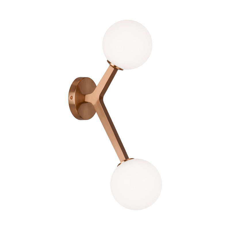 Rami 2-Light Wall Sconce in Aged Gold Brass