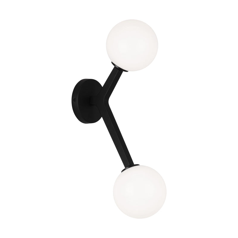 Rami 2-Light Wall Sconce in Black