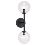 Novo 2-Light Globe Wall Sconce in Black