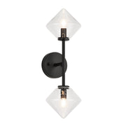 Novo 2-Light Geometric Wall Sconce in Black