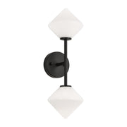 Novo 2-Light Geometric Wall Sconce in Black
