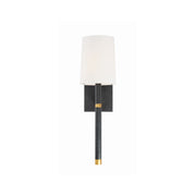 Weston 1 Light 5.5" Sconce in Black + Antique Gold