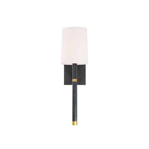 Weston 1 Light 5.5" Sconce in Black + Antique Gold