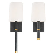 Weston 1 Light 5.5" Sconce in Black + Antique Gold
