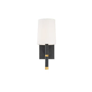 Weston 1 Light 5.5" Sconce in Black + Antique Gold