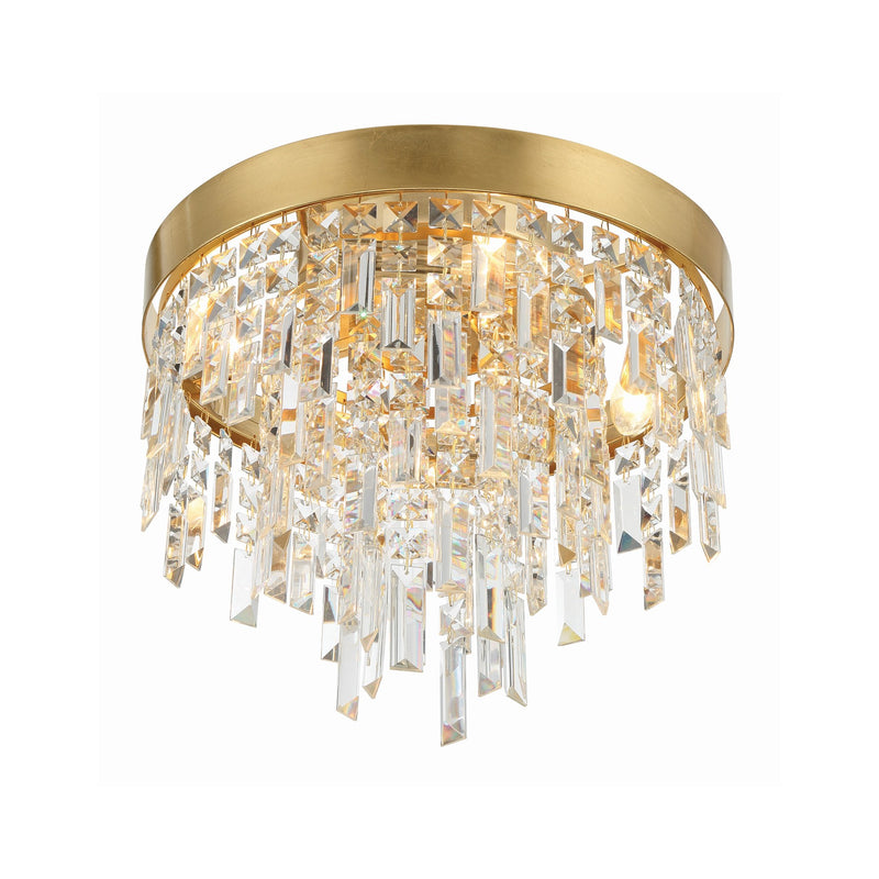 Winfield 4 Light 16" Flush Mount in Antique Gold