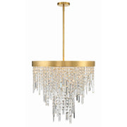Winfield 6 Light 24" Pendant in Antique Gold