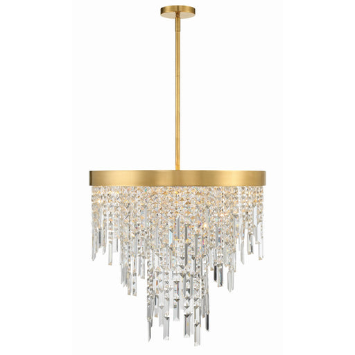 Winfield 6 Light 24" Pendant in Antique Gold